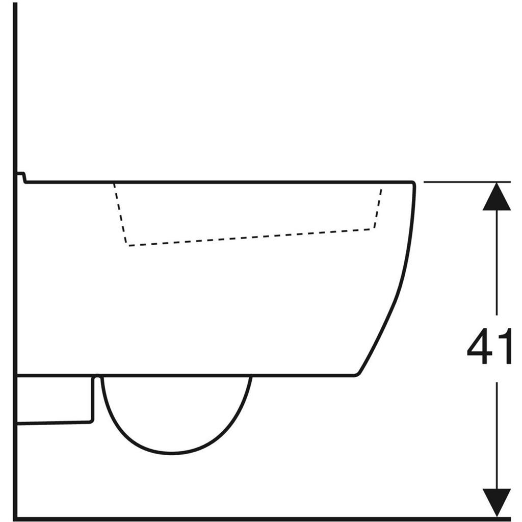 Geberit iCon fali WC, mélyöblítésű, rövidített, zárt formájú, 49cm