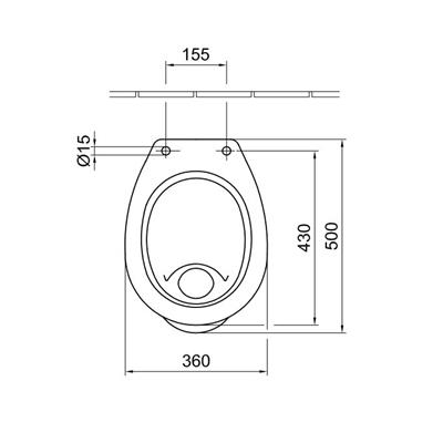 Alföldi Bázis WC csésze alsó kifolyású, laposöblitésű + Easyplus 4037 00R1