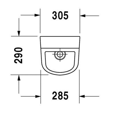 DURAVIT D-Code piszoár hátsó vízbekötés (DR0829300000)