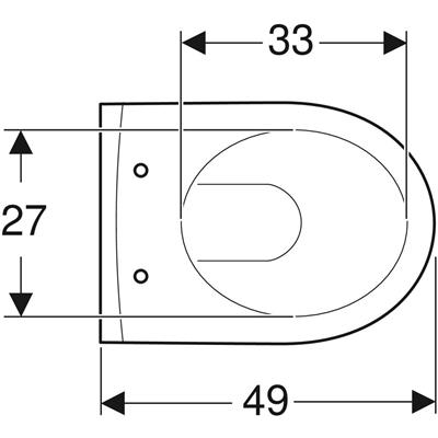 Geberit iCon fali WC, mélyöblítésű, rövidített, zárt formájú, 49cm