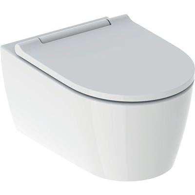 Geberit ONE fali WC-csésze, TurboFlush, WC tetővel, mélyöblítésű, 54cm, fehér, KeraTect®
