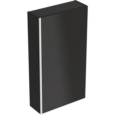 Geberit Acanto fali szekrény egy ajtóval, fényes üveg/fekete, 45x82x17,4 cm