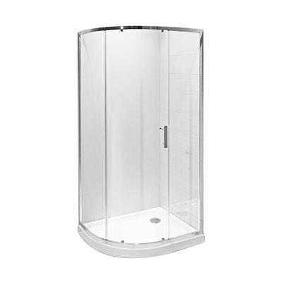 Jika Tigo zuhanykabin, íves, ezüst/átlátszó üveg, 100x80 cm