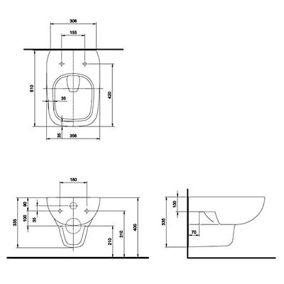 Kolo Style fali wc csésze mélyöblítésű 51cm - kifutó