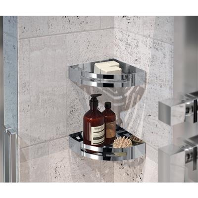 SAPHO SMART sarokpolc zuhanyzóba, 210x45x210mm, INOX (2479)