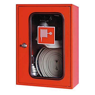 Tűzcsapszekrény piros V2-Cnü 650x450x250, üveges, falon kívüli, ÜRES
