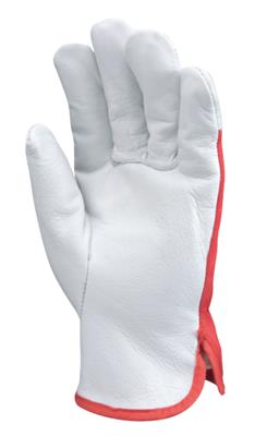 Védőkesztyű Színmarhabőr piros pamut kézhát 880