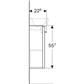 Geberit Selnova alsószekrény kézmosóhoz 1 ajtóval 39,6x55,7x22,6 cm, fehér - kifutó