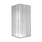 Jika Cubito Pure 80 zuhanykabin, szögletes, ezüst/átlátszó üveg, 78x195 cm