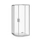 Jika Nion 100 zuhanykabin, íves, ezüst/átlátszó üveg, 98x195 cm, 55cm sugár