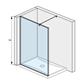 Jika Cubito Pure 120 üvegfal oldalfalhoz, rögzítő profillal és támasszal, 118,4x200 cm