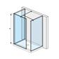 Jika Cubito Pure Walk-in zuhanykabin, hátfalhoz, ezüst/átlátszó üveg, 68x80 cm