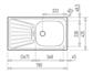Mofém EVO 1B 1D mosogatótálca egymedence+cseppt. 78x43,5 cm