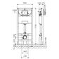Schell Montus C 120 WC-szerelőmodul vakolat alatti WC tartállyal, távtartóval és zajvédővel