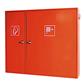 Tűzcsapszekrény piros KSZ-D2 800x950x250, falon kívüli, KOMPLETT
